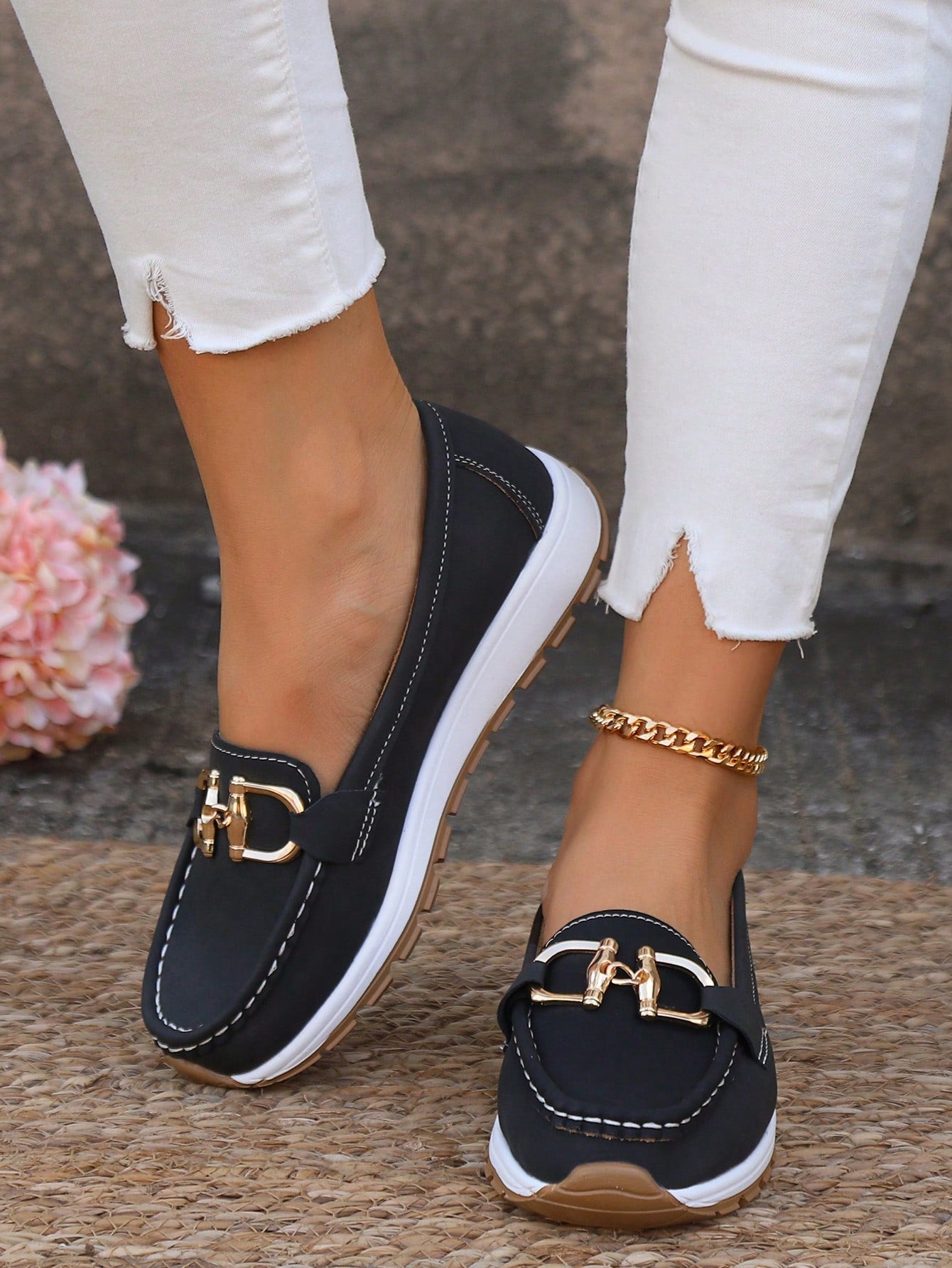 Women’s Buckle Flat Loafers