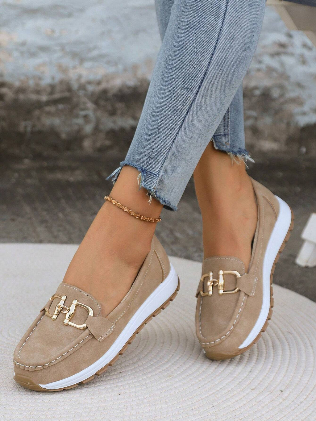 Women’s Buckle Flat Loafers