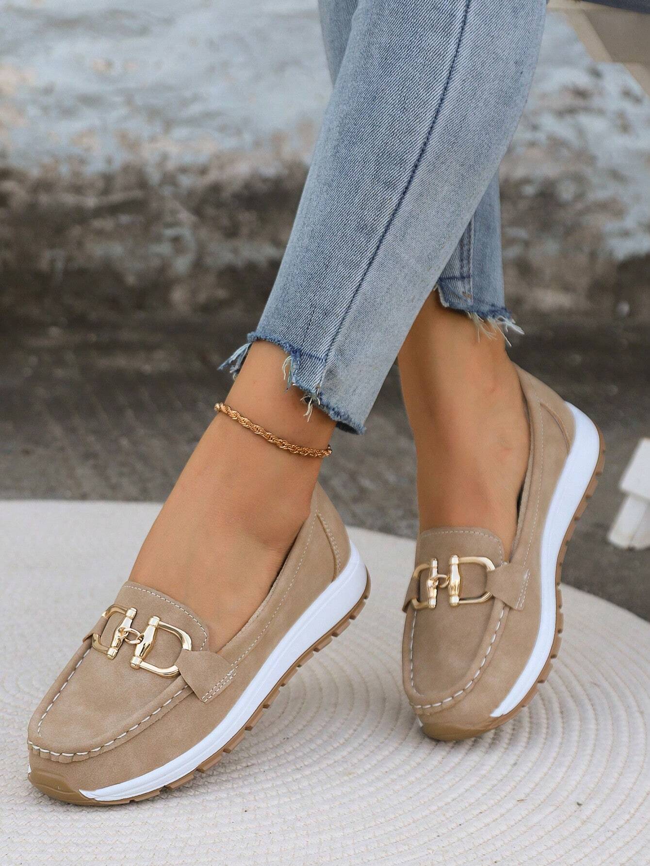 Women’s Buckle Flat Loafers