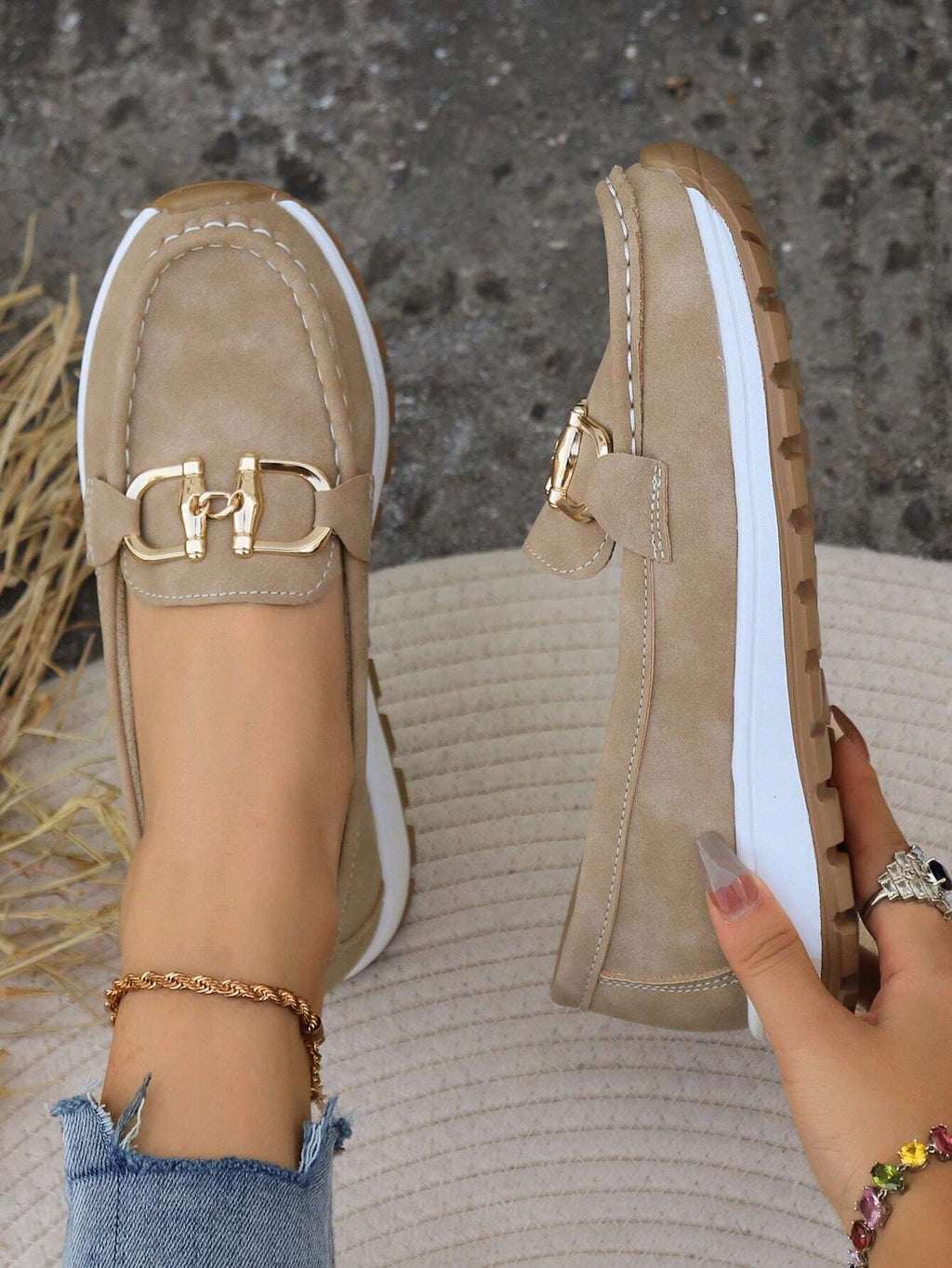 Women’s Buckle Flat Loafers