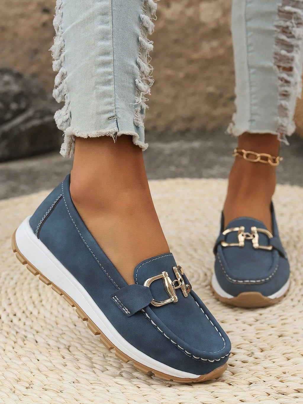 Women’s Buckle Flat Loafers