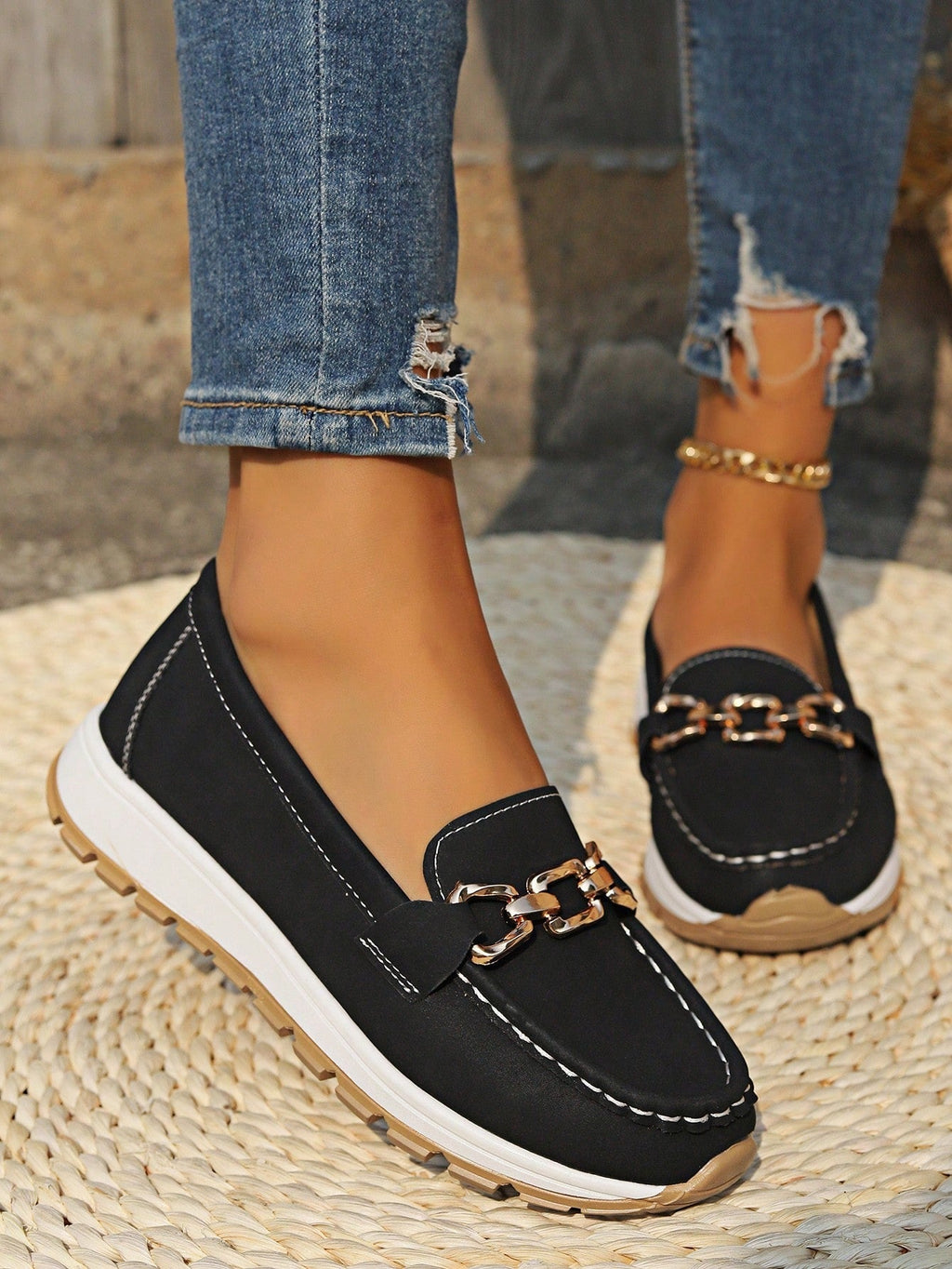 Women’s Buckle Flat Loafers