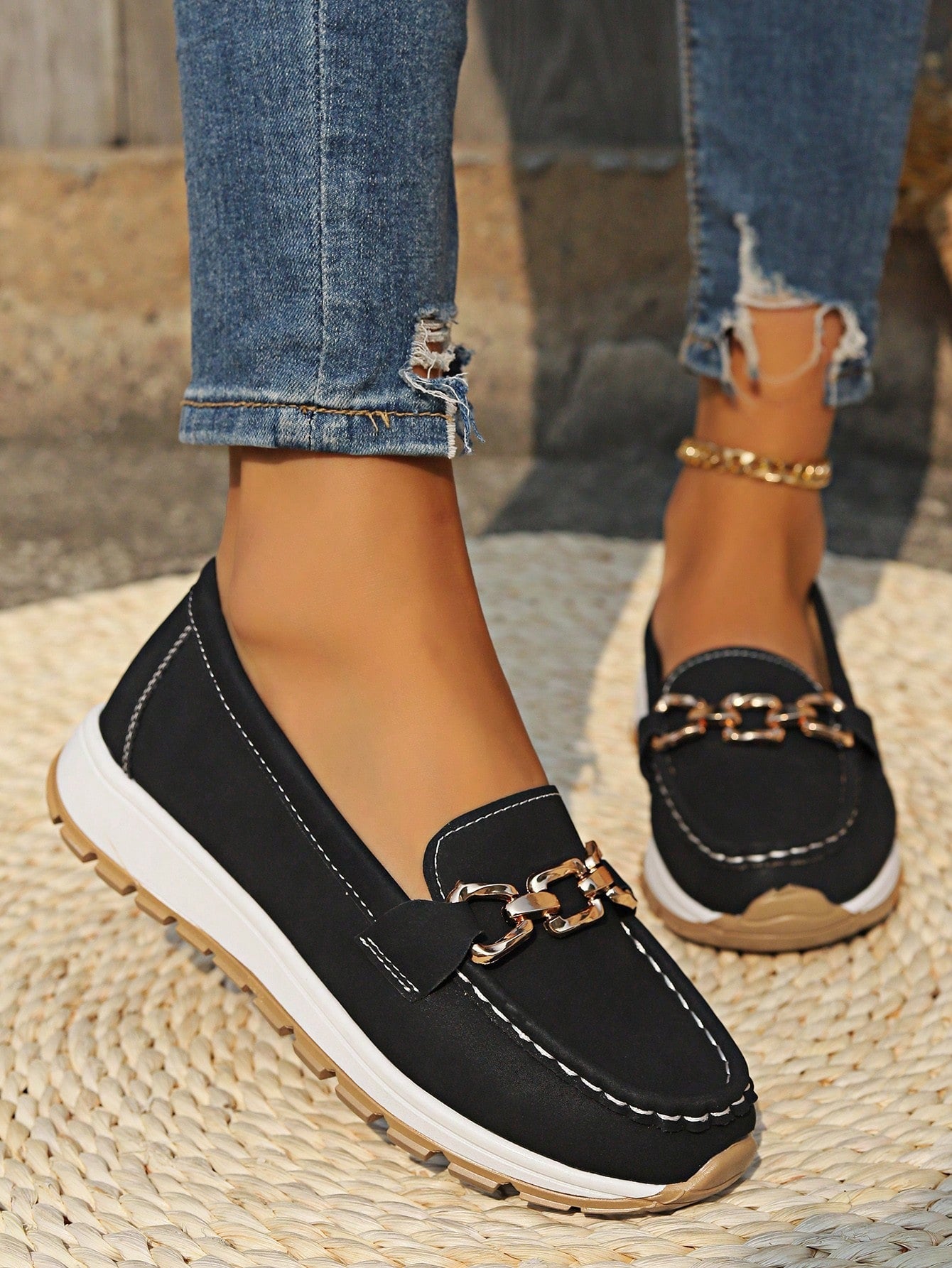 Women’s Buckle Flat Loafers