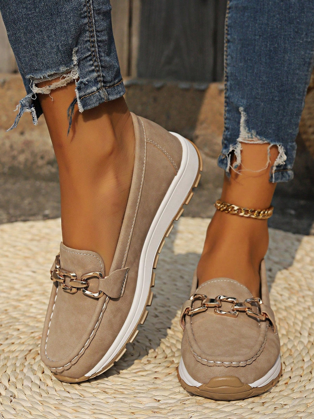 Women’s Buckle Flat Loafers