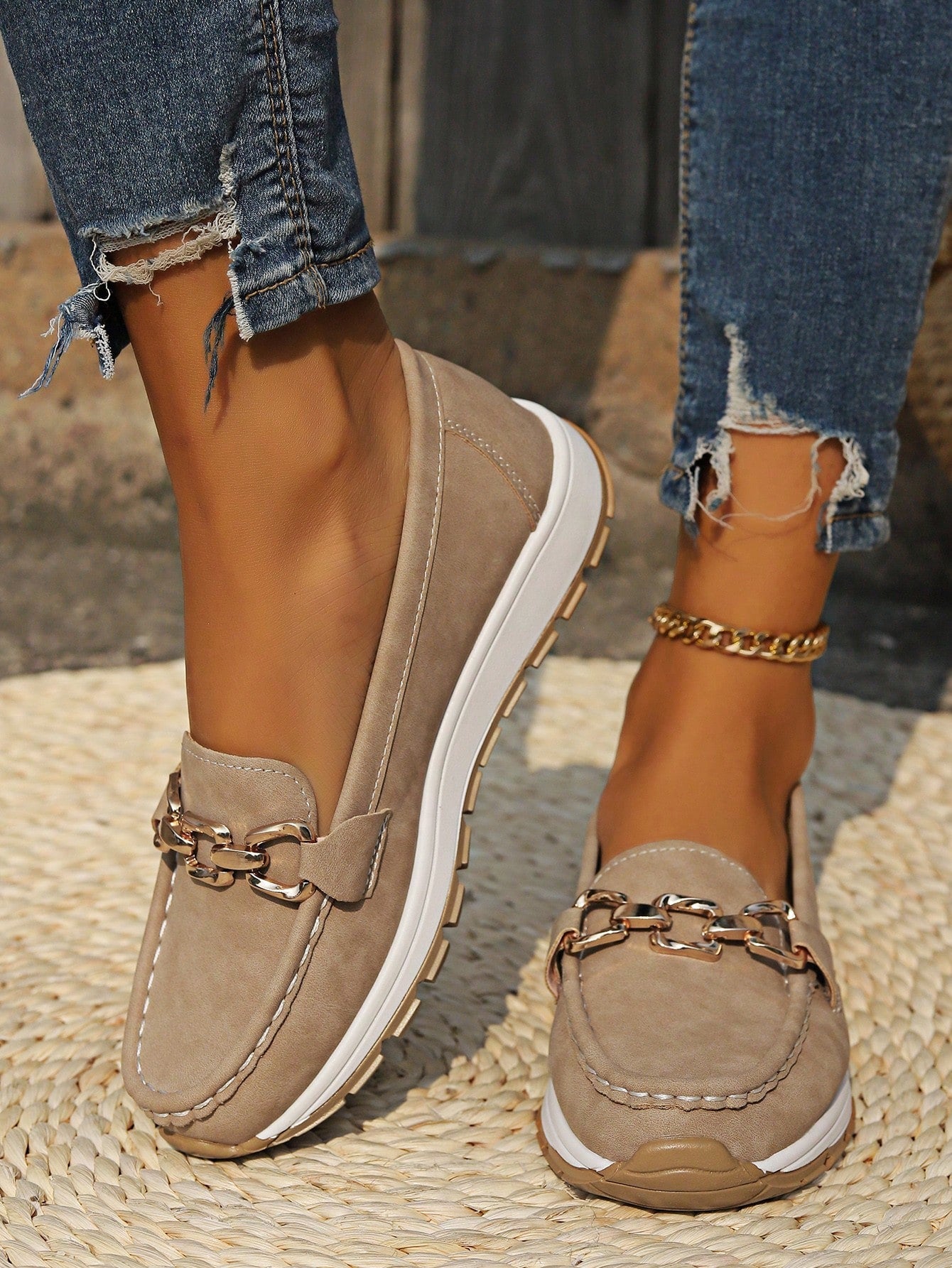 Women’s Buckle Flat Loafers