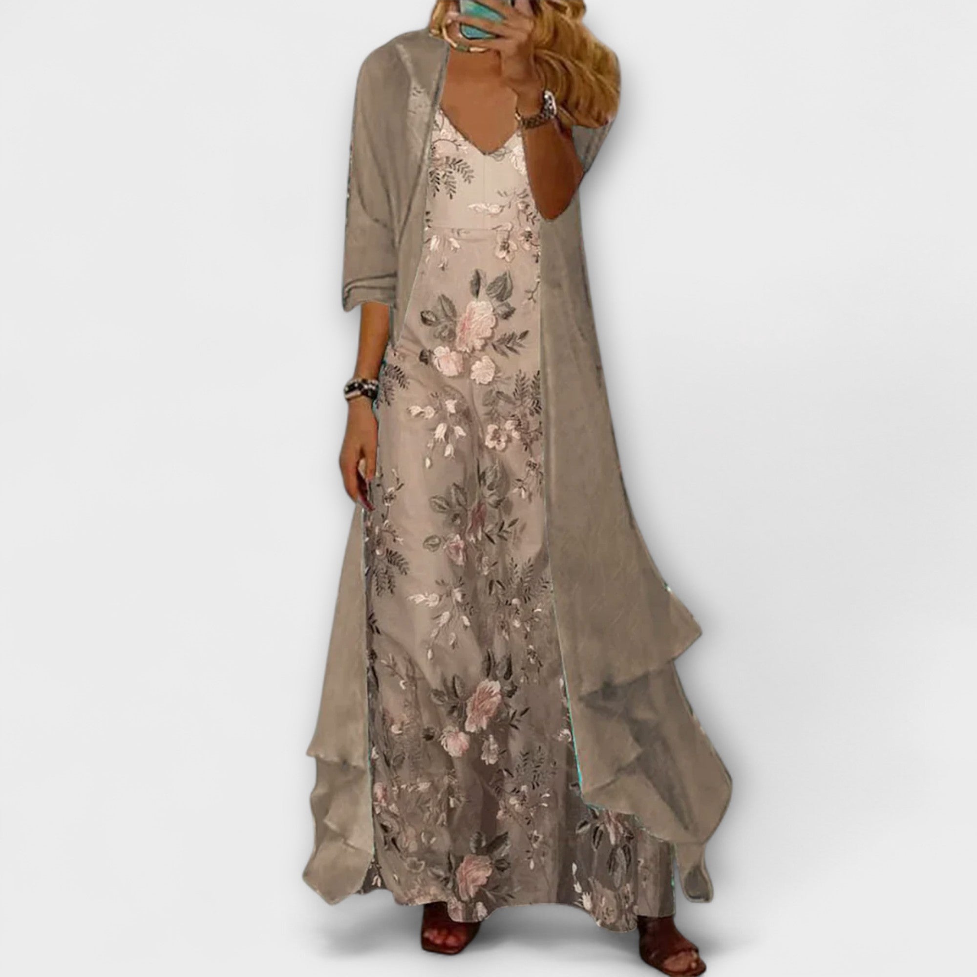 Maxi Dress with Jacket (2-Piece Set)