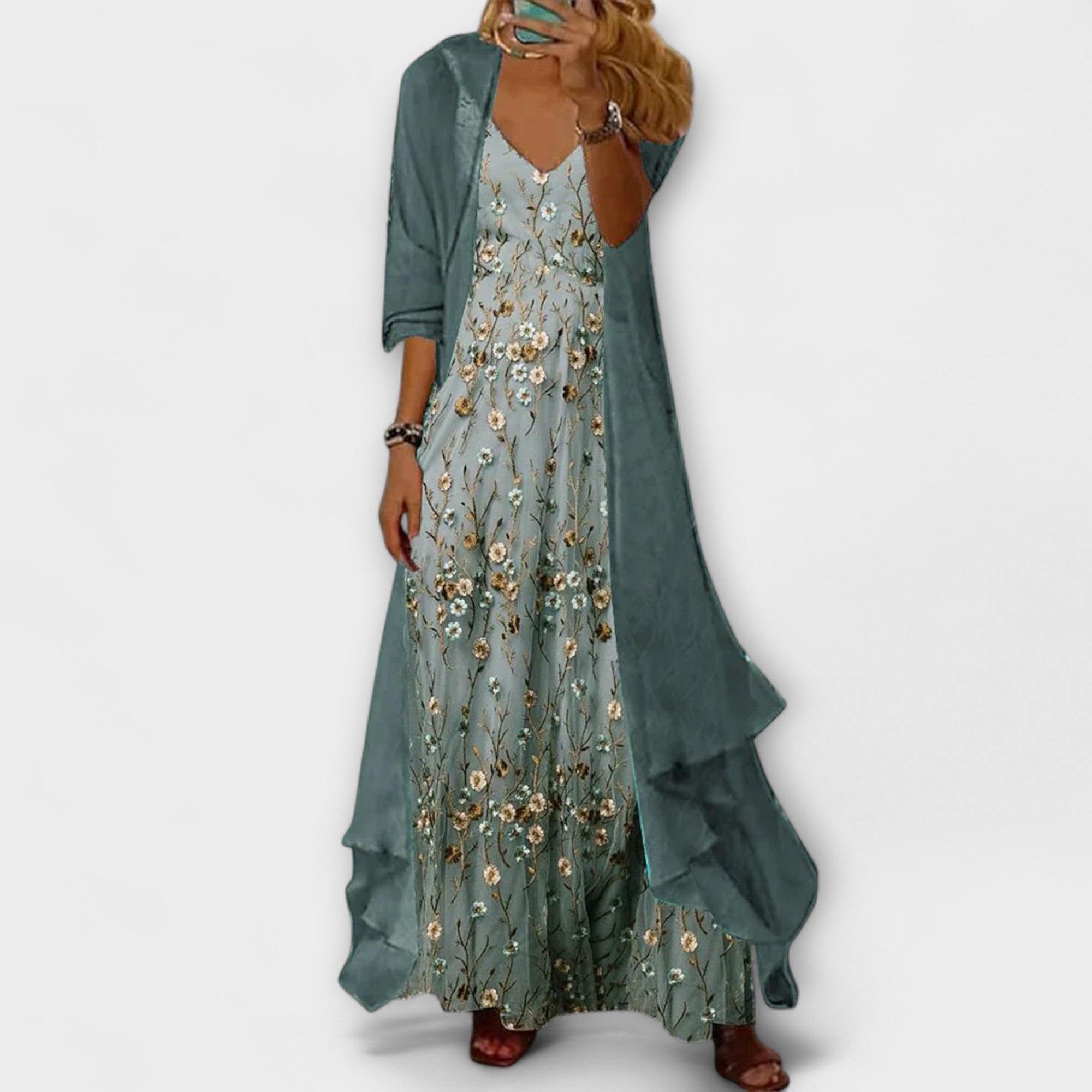 Maxi Dress with Jacket (2-Piece Set)