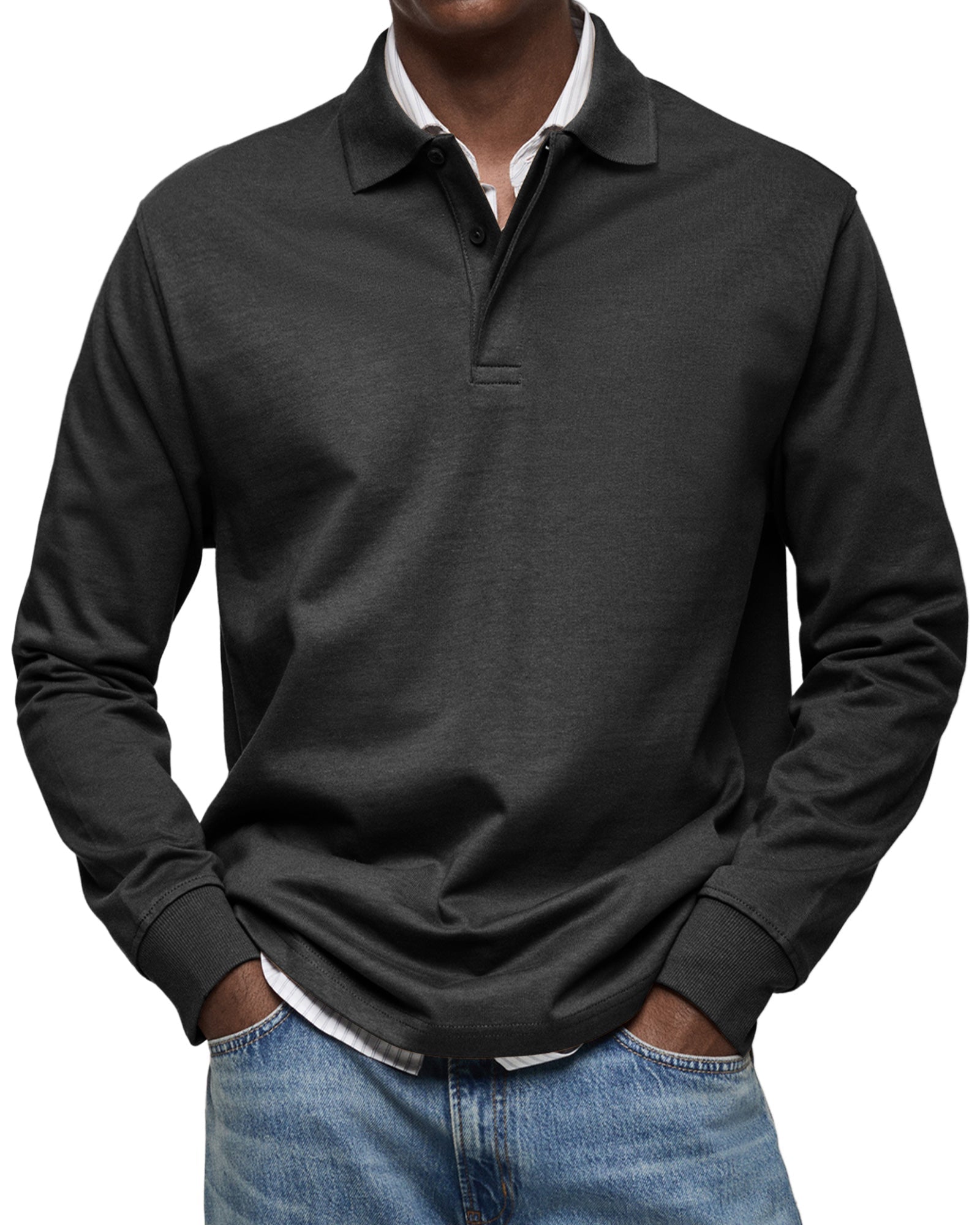 Classic Long Sleeve Polo – Men
