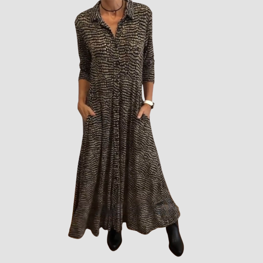 Elegant Pocket Midi Dress