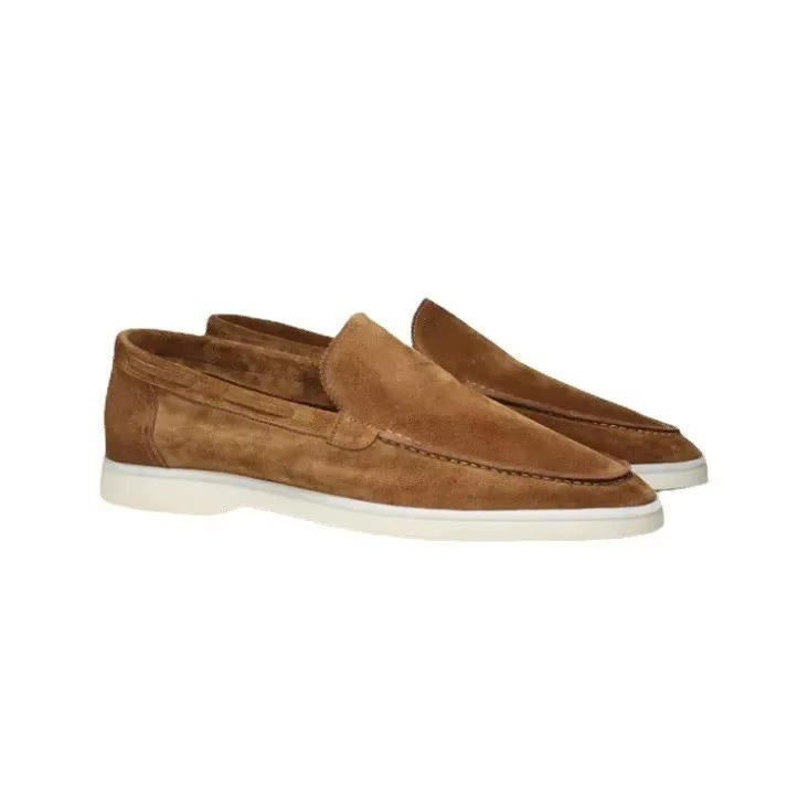 James | Men’s Stylish Suede Yacht Loafers with Rubber Sole